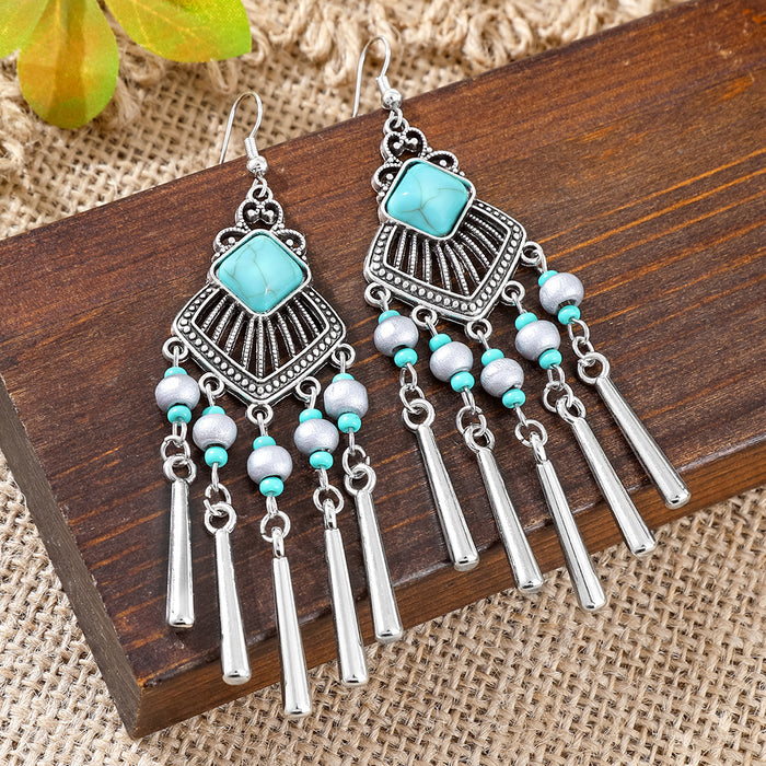 Wholesale Bohemian Vintage Drop Alloy Earrings Women' s Fashion Jewelry Accessory MOQ≥2