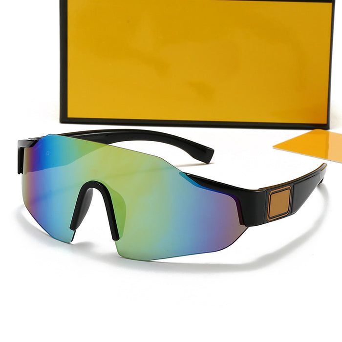 Wholesale Fashion sunglasses, colorful frameless one-piece sunglasses, driving goggles, and eye protection