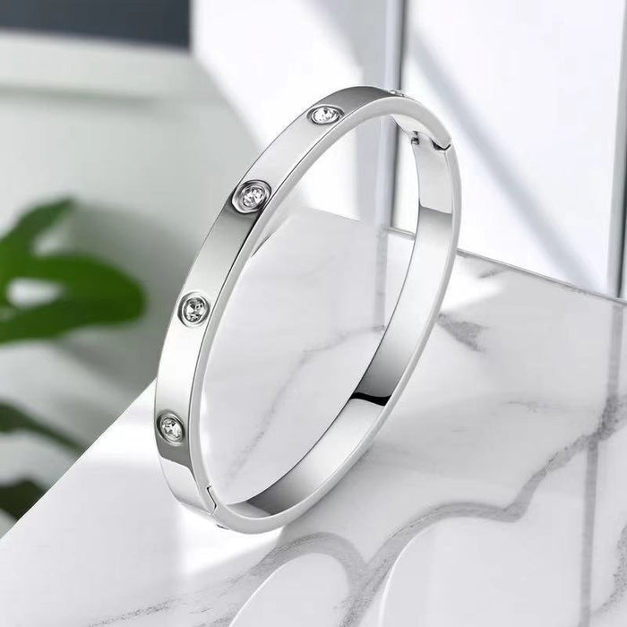 Wholesale Stainless Steel Full Diamond Bracelet JDC-BT-Shengh004