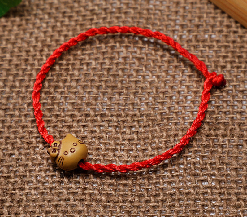 Wholesale Red rope bracelet, red rope woven bracelet