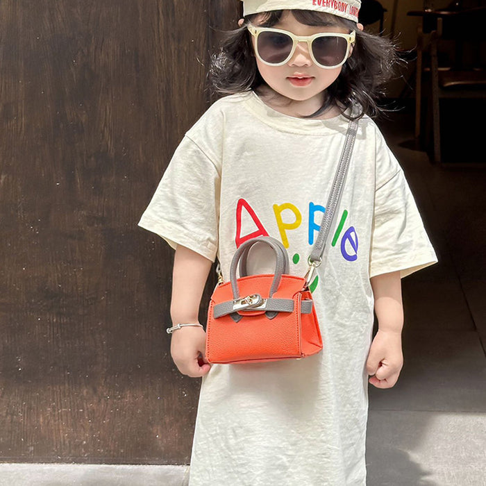 Wholesale New fashionable lychee patterned mini Kelly bag for girls, contrasting color crossbody bag