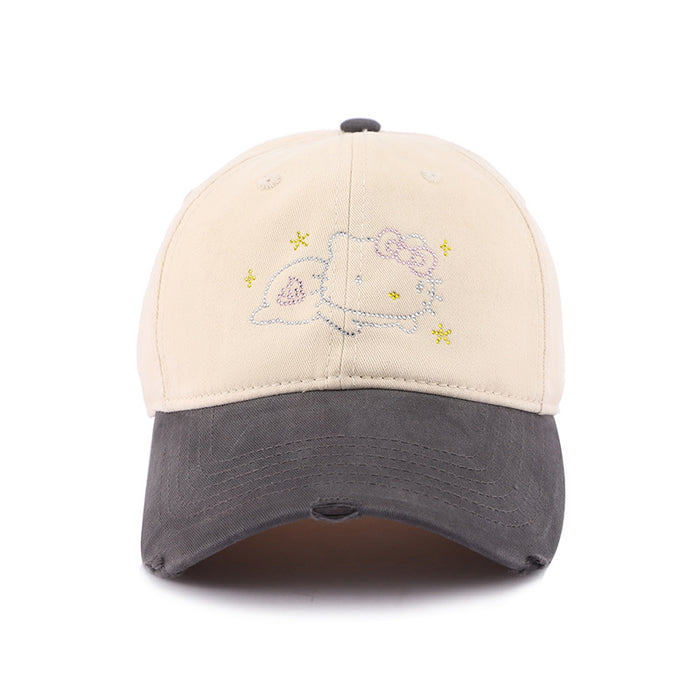 Wholesale Baseball cap new sweet color blocked sun hat wide brim duckbill cap for men