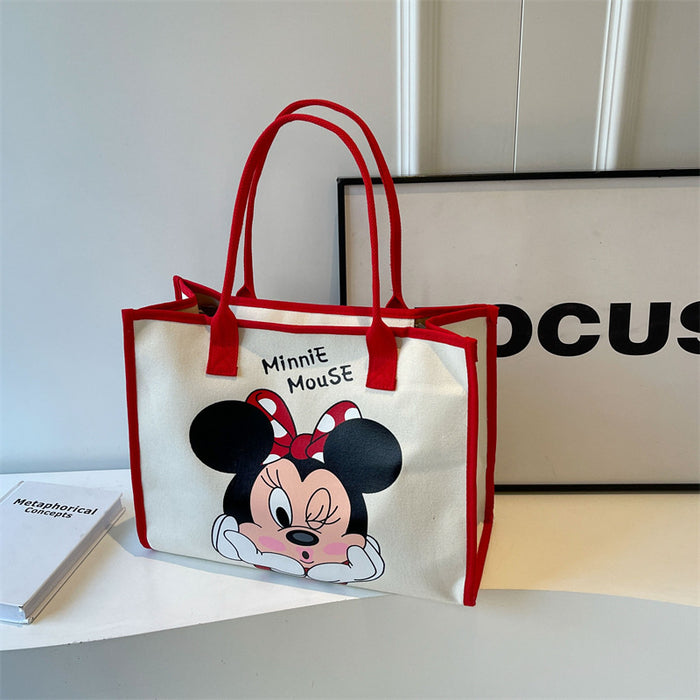 Wholesale Canvas tote bag large capacity student tutoring cartoon shoulder bag