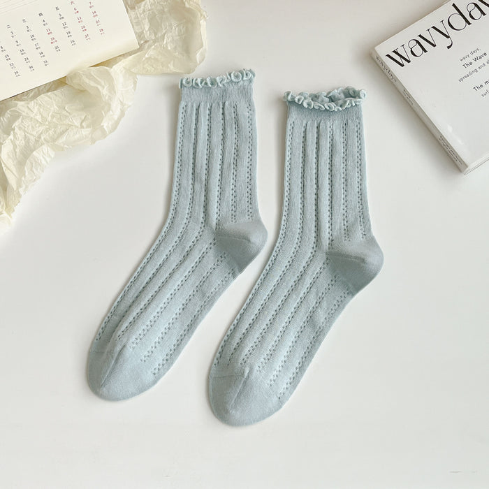 Wholesale Breathable and sweat absorbing socks with hollowed out middle tube socks and boneless pile socks