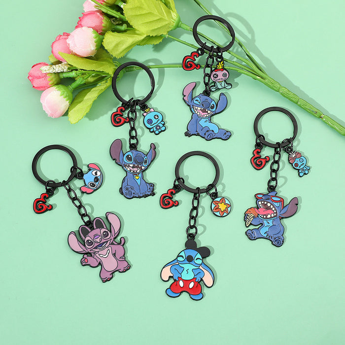 Wholesale Star Stitch Stitch Keychain Cartoon Stitch Doll Pendant Creative Couple Keychain JDC-KC-BS004