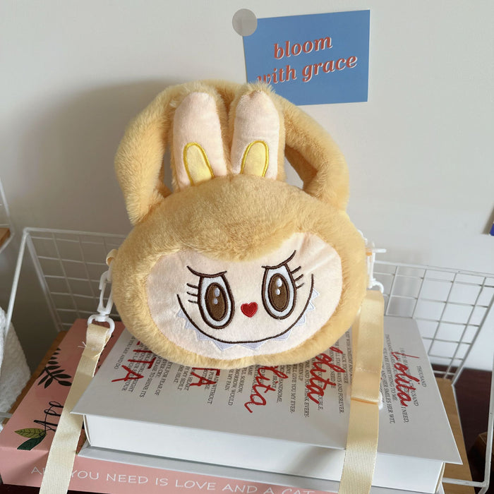 Wholesale Cartoon Cute Little Round Bag,  Cute Girl' s Autumn and Winter Hand-Carrying Mini Doll Bag,  Furry Cross-Body Coin Purse,  Grab Bag