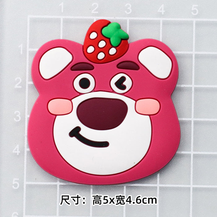 Wholesale 5pcs Cartoon bear soft rubber accessories cream rubber mobile phone case hole shoes hair accessories material bag