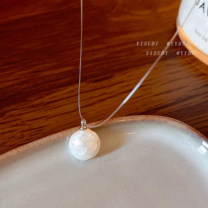Wholesale Light luxury niche simple versatile pendant irregular pearl necklace temperament collarbone chain necklace accessories
