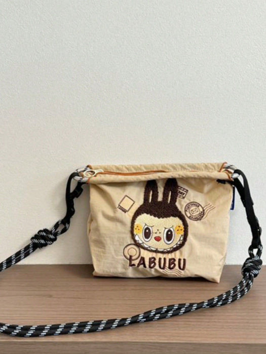 Wholesale Needle Embroidered Donut Mini Bag Mini Shoulder Crossbody Bag Handbag Canvas Bag