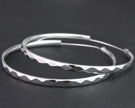 Wholesale Fashion earrings supply silver earrings diamond car flower earrings, oversized circle earrings