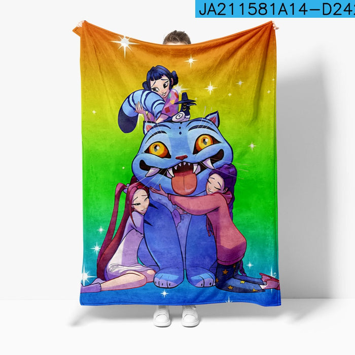 Wholesale Anime peripheral cute blanket nap blanket flannel print for warmth