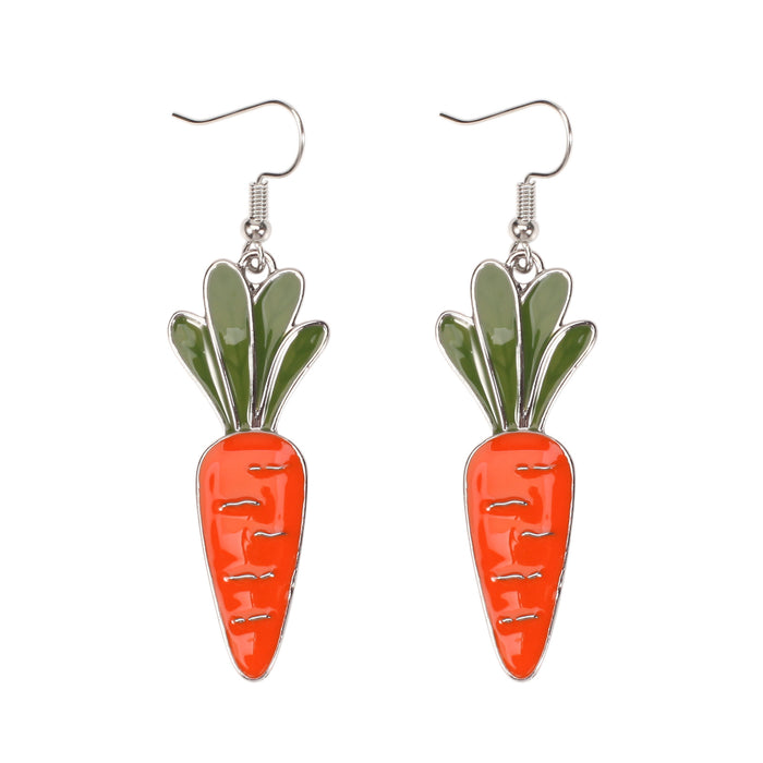 Wholesale Easter Earrings Cartoon Cute Rabbit Egg Carrot Alloy Earrings JDC-ES-Xiny007