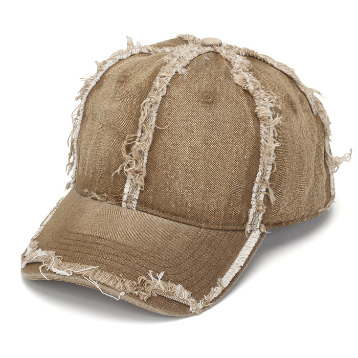 Wholesale Denim Distressed Frayed Baseball Cap Street Style Fashion Accessory Gift Boutique Resale