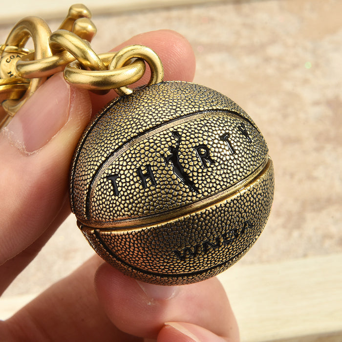 Wholesale Retro Distressed Basketball Keychain Alloy Bag Charm Stylish