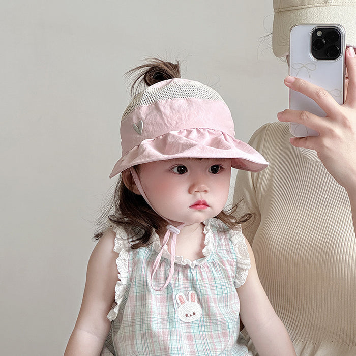 Wholesale Hat, empty top hat, children's thin design, quick drying, breathable large eave sun hat, sun protection hat, sun hat