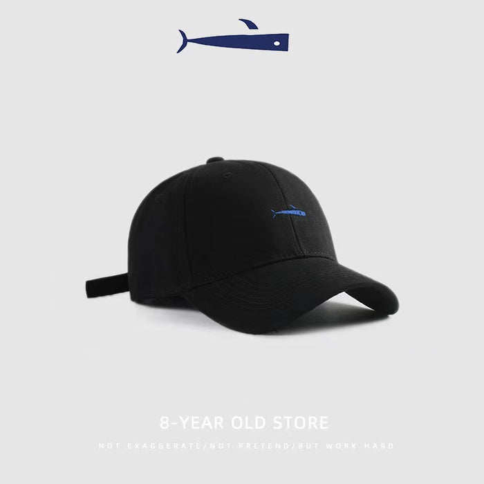 Wholesale Casual Little Fish Embroidered Baseball Hat for Women's Summer Sunshade Fashion Versatile Duck Tongue Hat Thin Sun Hat