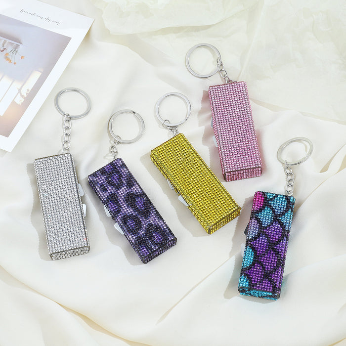 Wholesale Diamond-studded Aluminum Alloy Small Medicine Box Keychain JDC-KC-ZY018