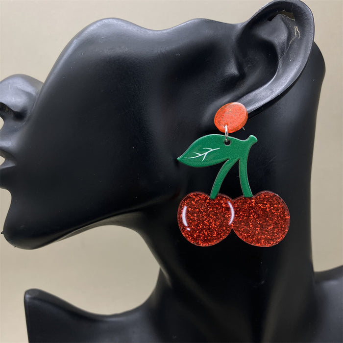 Wholesale Fruit Acrylic Earrings Fashion Accessory Gift Boutique