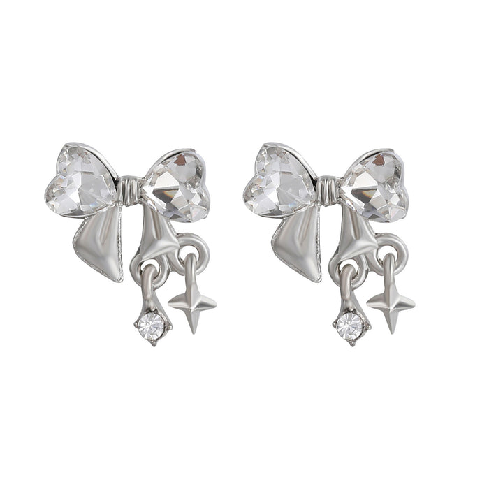 Wholesale Zircon Bow Knot Stud Earrings