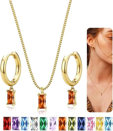 Wholesale Simple retro high-end gold plated earrings with a temperament of green square zirconia earrings