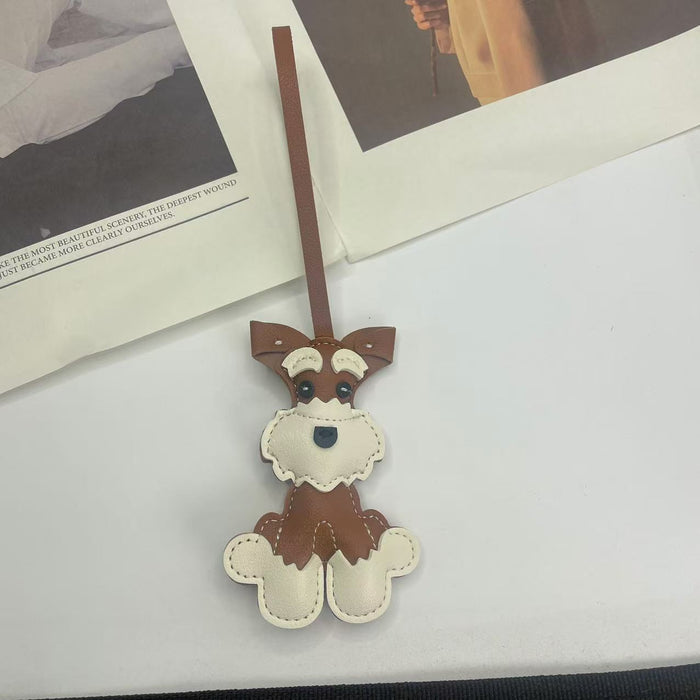 Wholesale Dog Leather Gift Personality Creative Dog Car Keychain Bag Hanging Ornaments