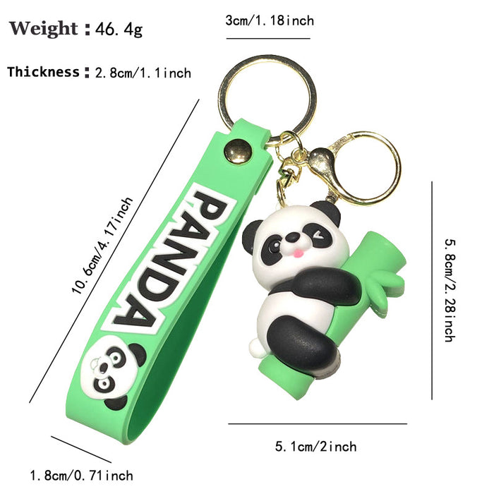 Wholesale Silicone Panda Keychain Decorative Bag Charm
