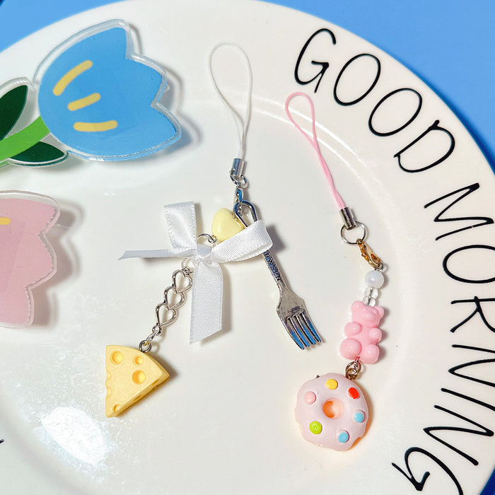 Wholesale Beaded Mobile Phone Chain Goo Card Pendant Cute Niche Ins Hanging Simple