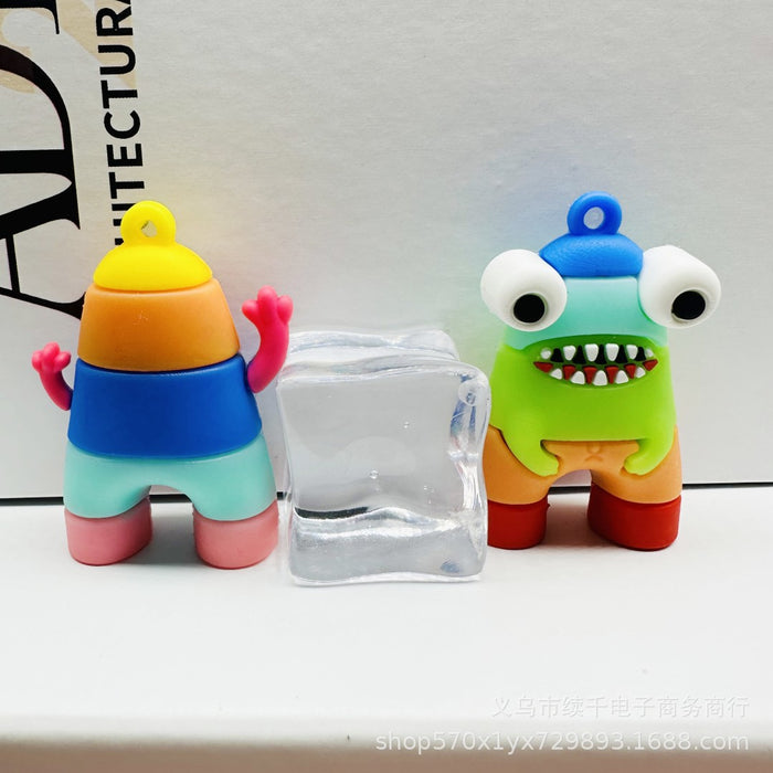 Wholesale Cartoon Cute Monster Keychain Couple's Bag Pendant Doll Gift
