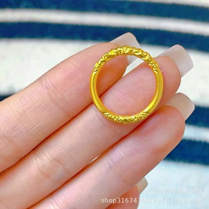 Wholesale Curly grass pattern bracelet brass gold-plated fine workmanship solid ring bracelet