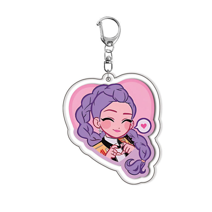 Wholesale Double-sided acrylic keychain with interlayer design  anime character backpack accessory