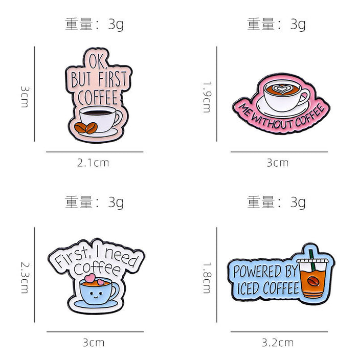 Wholesale Original  coffee cartoon cute  brooch