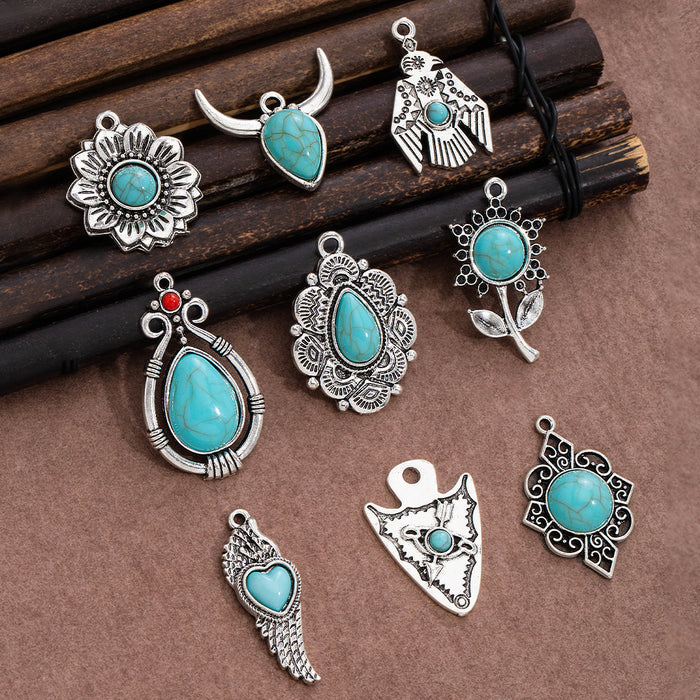 Wholesale 50pcs Turquoise Bohemian Ethnic Style Earrings