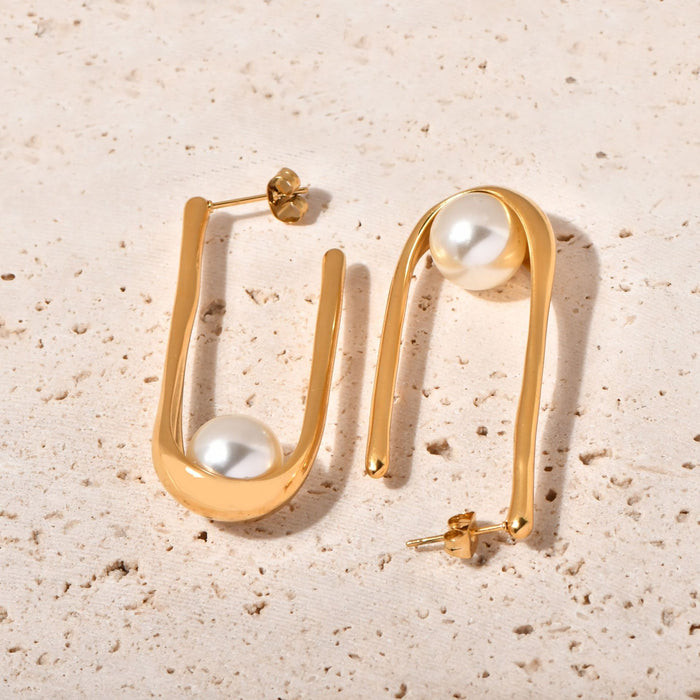 Wholesale Stainless Steel Pearl Earrings