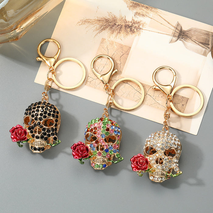 Wholesale Skeleton Skull Zinc Alloy Keychain Car Key Accessory Bag Charm Gift