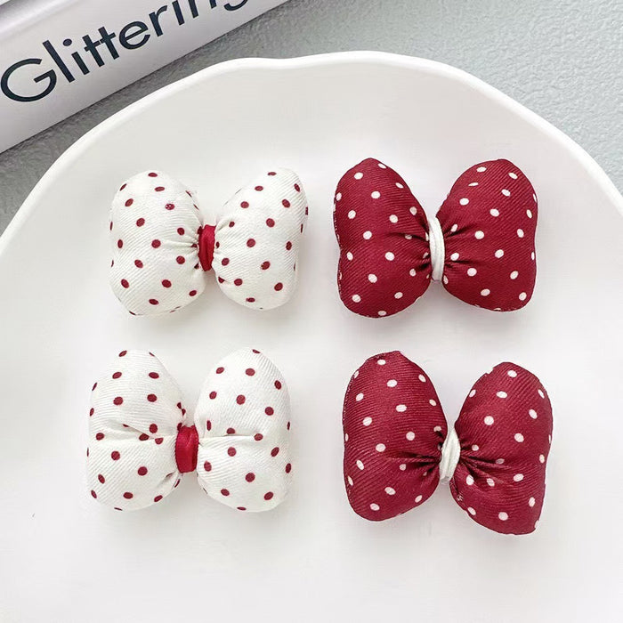 Wholesale Retro style fabric cotton filled bow accessories DIY headwear hair accessories