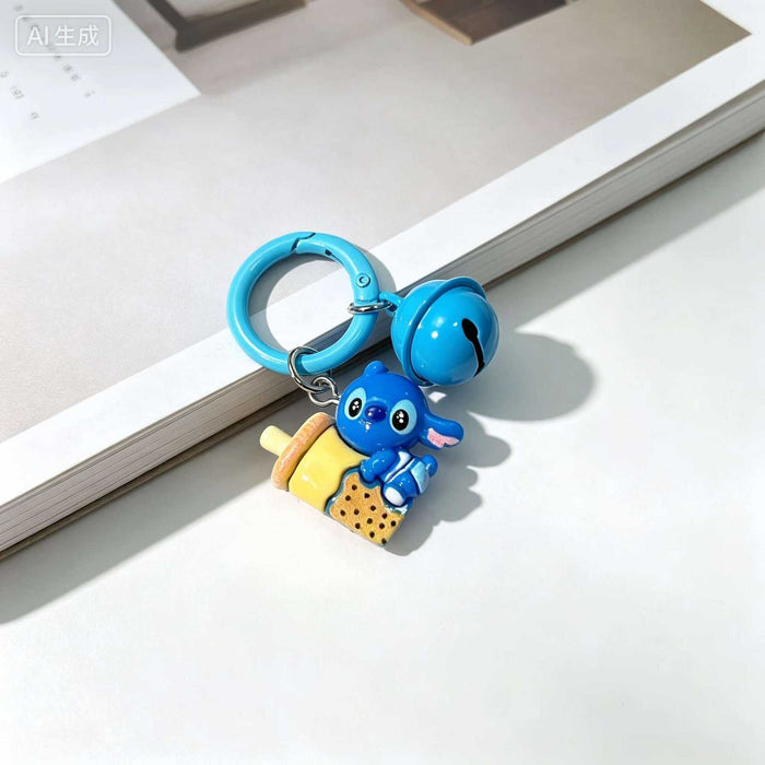 Wholesale Stylish Cartoon Resin Bell Keyring Car Key Accessory Boutique Gift For Best Friend