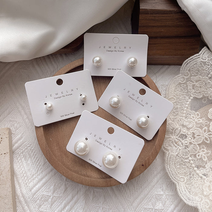 Wholesale Pearl earrings, versatile earrings, silver ear studs