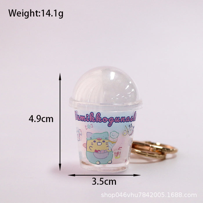 Wholesale Cartoon cotton cup keychain DIY backpack pendant car key pendant ornament