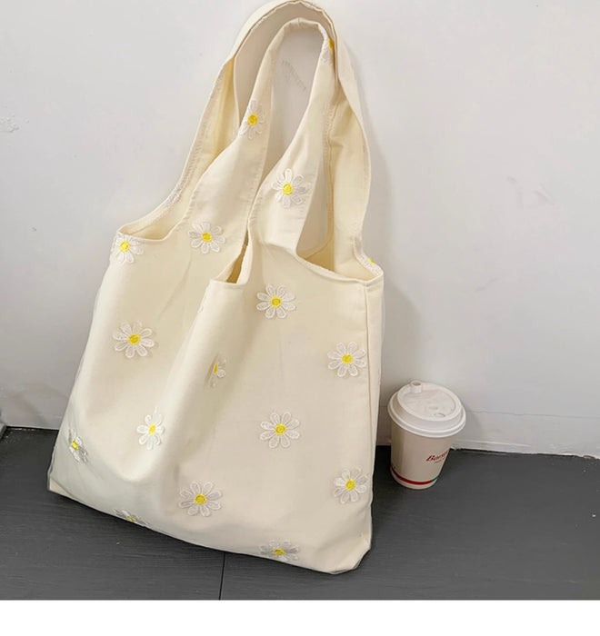 Wholesale Lazy style canvas bag, butterfly shoulder tote bag, large capacity handheld tote bag