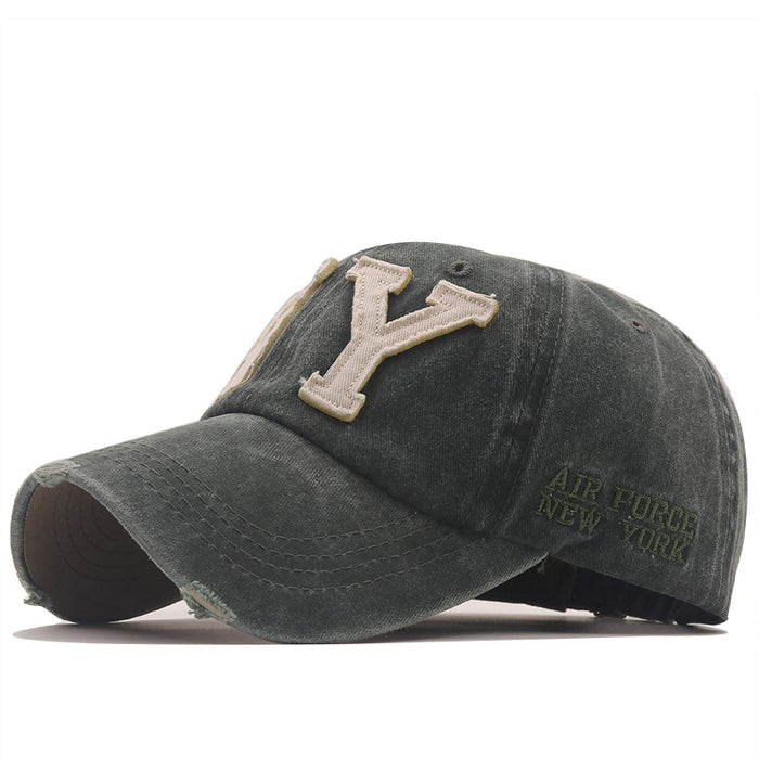 Wholesale Washed Duck Tongue Hat Embroidered Baseball Hat Made Old Duck Tongue Hat Cowboy