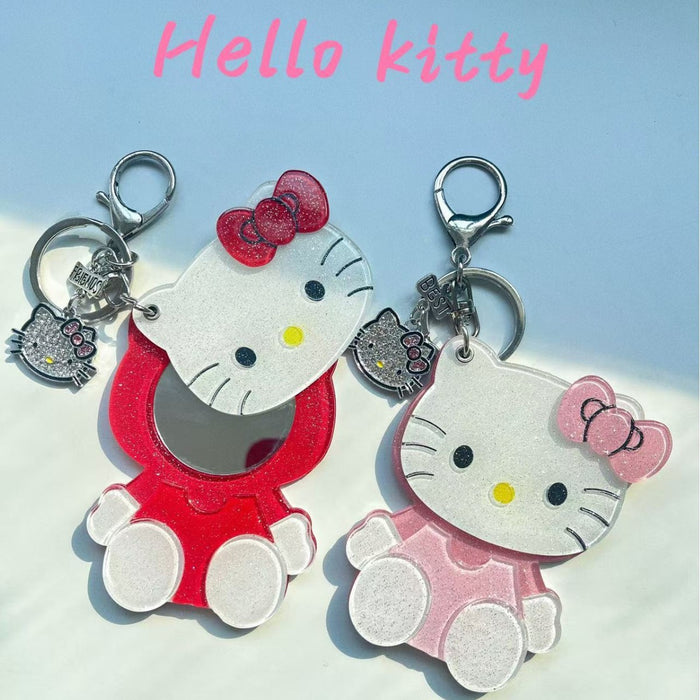 Wholesale Cute Cartoon Cat Mirror Keychain