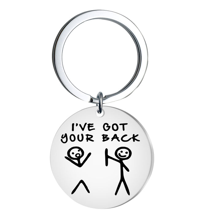 Wholesale Stainless steel keychain engraved gift