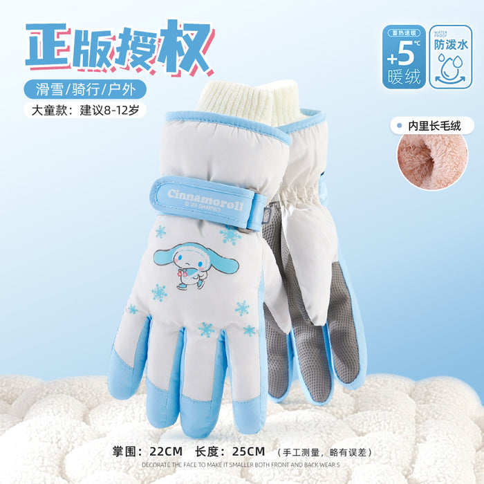 Wholesale Cartoon Windproof and Antifreeze Fleece-Lined Gloves