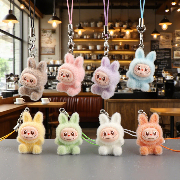Wholesale Cartoon Velvet Rabbit Keychain Student Backpack Charm