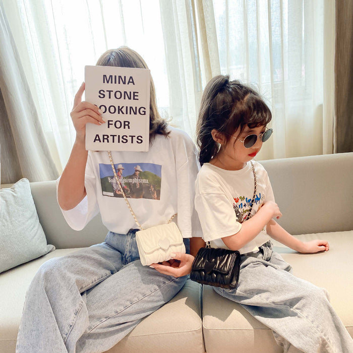 Wholesale Children's bags girls crossbody shoulder bags little girls mini chain bag parent-child coin purse