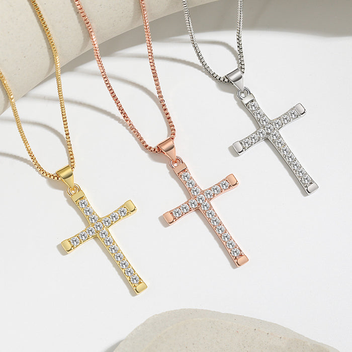 Wholesale Pendant Niche Design  Street Hip Hop Cross Necklace