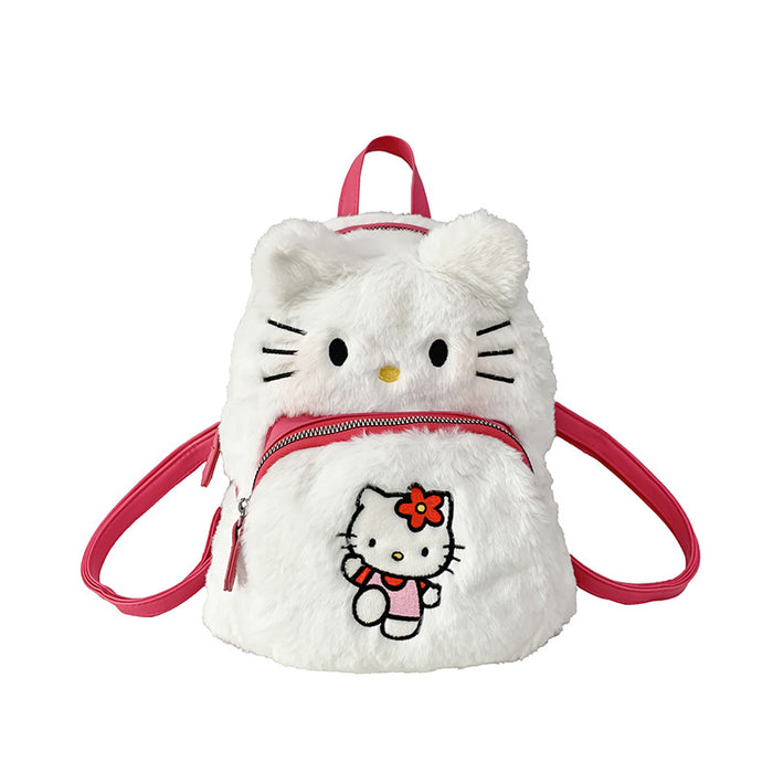 Wholesale Cartoon Cute Kitten Plush Backpack JDC-BP-ZeZ003