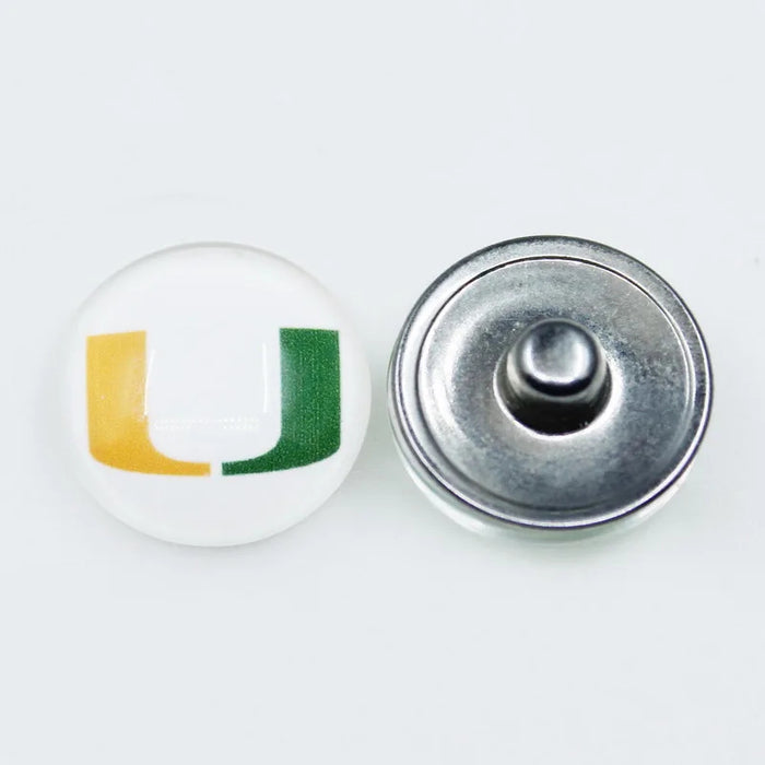 Wholesale  18mm snap button University League team logo