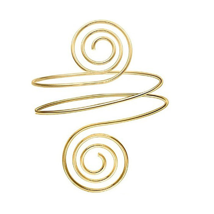 Wholesale Geometric metal arm ring six piece set, personalized exaggerated leaf bracelet set