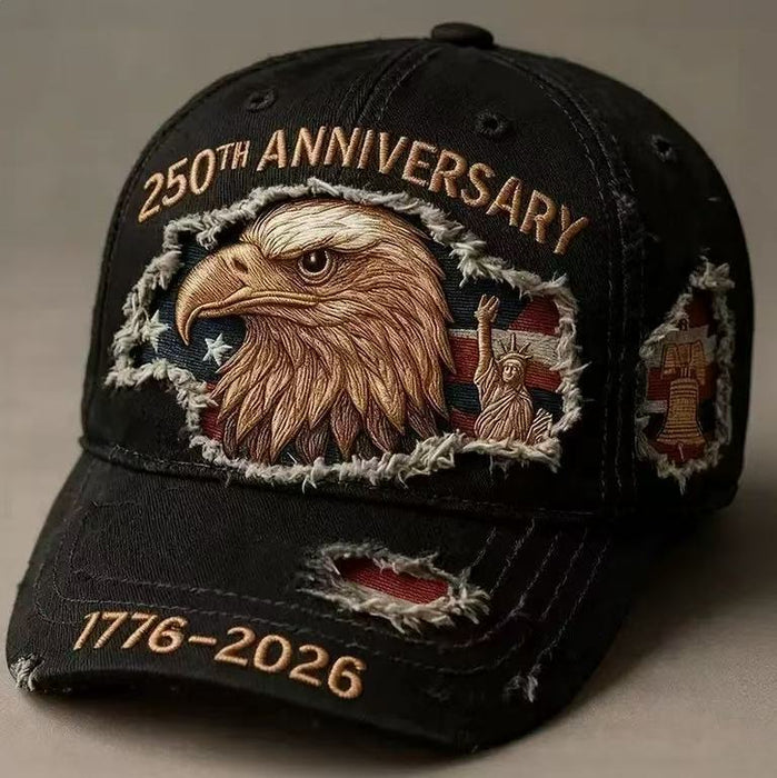 Wholesale Vintage Ripped Embroidery Denim Baseball Cap Dacron Fashion Adjustable Sun Protection Hat